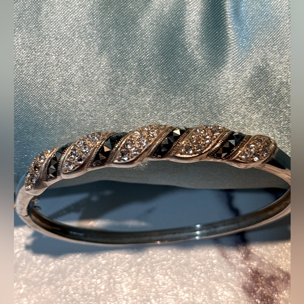 Marcasite and diamond bracelet